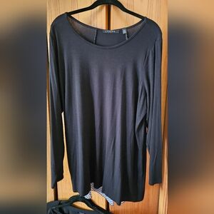 Plus size black top